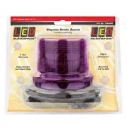 LED Autolamps Magenta Emergency Warning Strobe Beacon Light Fixed Mount Lamp