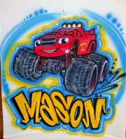 Airbrushed Blaze and the Monster Machines Shirt (Sizes 6 months - Adult 5XL)