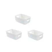 2Set Cosmetics Storage Container Sundries Case Plastic Desktop Storage Basket With Handle Table Storage Case Pouch Organizer