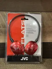 Brand New JVC HA-S160R Flat & Foldable Lightweight On-Ear Stereo Headphones RED