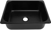 RV Single Square Stainless Steel Sink - 12.6 X 10.24 X 3.94, Small Kitchen Basin With 1.5 Drain Outlet, Countertop Bar for Boat Caravan Campervan