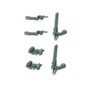 40k Imperial Guard Cadian Shock Troops Chainsword and Laspistol Bits x6