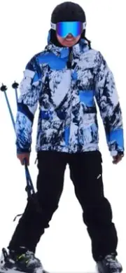 SNOVA SNOWPRO Ski Jacket & Pants Snowsuit Snowboarding Waterproof (Xueshan, L)