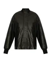 Allsaints Quilted Panel Bomber Jacket UK12,UK14 black