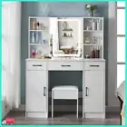 Vanity Dressing Table Make up Desk With Hollywood LED Lighted Mirror & Stool