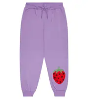 [Mini Rodini] Mini Rodini Embroidered cotton jersey sweatpants M 12/18 purple