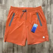 Outerknown Outbound Stretch Volley Shorts Mens Size M Orange Active