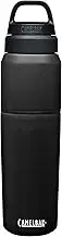 CamelBak MultiBev Water Bottle & Travel Cup – Vacuum Insulated Stainless Steel – Black – 22 oz bottle & 16 oz cup