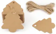Christmas Tree Gift Tags,Gift Wrap Tags,100 Pcs Kraft Paper Gift Tag with String