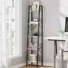 Ladder Shelf, Bookshelf Bookcase, 5 tier(11.8"D x 13.4"W x 63"H) Greige