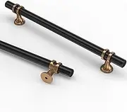 9Build 10 Pack Black Champagne Cupboard & Drawer Handles - 192mm Zinc Alloy
