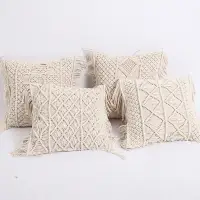 在飛比找樂天市場購物網優惠-編繩抱枕套手工編織抱枕靠墊客廳臥室沙發幾何圖案裝飾枕頭套