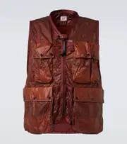 [C.P. Company] C.P. Company CS II logo technical vest AU 90 brown
