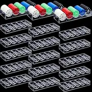Yulejo Poker Chip Trays Acrylic Poker Chip Rack Poker Chip Holder Poker Chip Cases for Casino Game