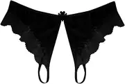 [Generic] Lingerie Bodysuit with Stockings Panties Underwear Open Crotch Lace Low Waist Briefs Women's Underpants Sexy Lingerie for Curvy Ladies
