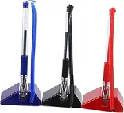 HAPINARY Counter Pen Stand Desk Pen Holder Office Accessories 3pcs Signature Base Theft Holder