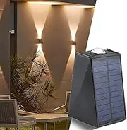 Solar Lights Outdoor, Up and Down Solar Wall Lights, IP65 Waterproof Solar Powered Night Light for Patio Yard Fence House Garden Yard Porch(1 Pack)