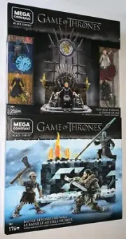 Mega Construx Game of Thrones THE IRON THRONE & BATTLE BEYOND THE WALL Sets MIP