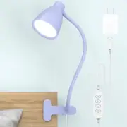 BOHON Desk Lamp with Clamp, 10W 38 LED Clip on Light, 3 Color 10 Lilac Purple