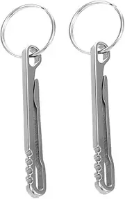 [CORHAD] 2pcs Stainless Steel Waist Clip Compact and Lightweight Money Clip Cash Holder Carabiner Wallet Key Chain Money Clip Portable Keychain for Outdoor