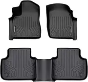 MAXLINER Custom Fit Floor Mats 2 Row Liner Set Black Compatible with 2017-2022 Audi Q7 / 2019-2022 Audi Q8