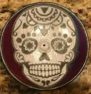 Skull Incense Burner, Raku Pottery handmade & hand signed - NEW