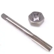 US Stock HSS M8 x 1mm Tap & M8 x 1mm Hexagon Die Metric Thread Right Hand Set