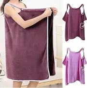 Changing Bath Robe with Pocket Swimming Robe Towel Large Size 130 * 80cm for Adult Soft Wearable Beach Towel for Beach Seaside swimming Pool Party(Purple+light purple)