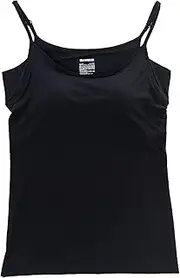 [Seabreeze] Sea Breeze Camisole with Cup, Women's, Inner Liner, 1 Piece, Cool to Touch, Antibacterial, Odor Resistant, Black, LL