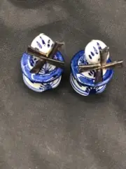 Vintage Delft Blue Windmill Salt and Pepper Shaker Set sweet