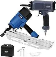 JOVANT Pneumatic Framing Nailer and Punch Nailer，Pneumatic Power Tool Combo Kit with 400 Paper Collated Nails,2-in-1 Pro Preferred Brand of Pneumatic Nailer Gun and Nail Puller Ideal for Framing