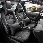 Full Set Car Seat Cover Compatible for Toyota Select Corolla 2019-2024 Faux Leather Seat Cushion Luxury Styling Car Accessories(Hybrid Black red2021)