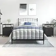 Bedroom Table Bedside Cabinets 2 pcs Black 44x45x60 cm Engineered Wood