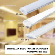 10X1.0M OR 6 X 2.0M Aluminium LED Strip Light Channel Profile, Clips, End Caps