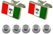 [Select Gifts] Shirt Dress Studs Ibiracu City Espirito Santo State Flag Cufflinks