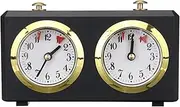 Chess Clock, Analog Chess Clock Timer, Professional Chess Clock with Large Easy to Read Dials, Retro Wind-Up Mechanical Chess Timer for Chess Board Games International Chess,No Battery Needed