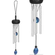 1 garden wind chime, outdoor wind chime, wind chime, wind chime, aluminum tube solid wood wind chime for courtyard home decoration (black)
