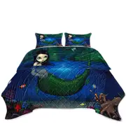 Lovely Painting Mermaid in Her Grotto Coverlet