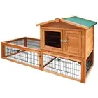 Chicken Coop Rabbit Hutch 155cm x 49cm x 90cm Large Chicken Coop Wooden Run Cage
