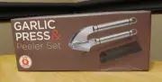 Alpha Grillers Heavy Duty Stainless Steel Garlic Press & Silicone Peeler Set
