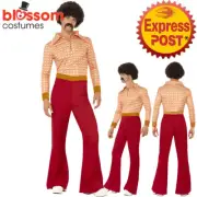 CA156 70s Authentic Guy Hippy Hippie Dance Disco Retro Fancy Dress Up Costume
