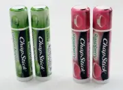 4 PACK CHAPSTICK Lip Moisturizer Raspberry Sorbet Green Apple Chapped LIPS Balm