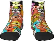 [JBYJBX] Dogs Print Adult Socks Womens Mens Workout Thermal Cozy All-Season Gift Holiday Articles Use