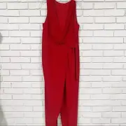 Diane von Furstenberg Cordia Red Desire Jumpsuit - Size 6