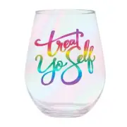 Jumbo Stemless Wine Glass Treat Yo Self Size 4in x 5.7in H / 30 oz Pack of 6