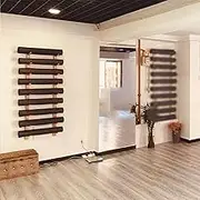 Yoga Mat Holder 9 Layer Wood Yoga Mat Holder for Commercial Gym, Wall Mount Home Yoga Mat Storage Racks for Hanging Exercise Mats, Freestanding Display Shelf