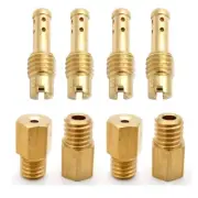 4x Hex Type Main Jets + 4x TMS Pilot Jets for MIKUNI VM/TM/TMX VM22 Carburetor