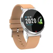 E28 HD Big Screen Business Style Smart Watch Blood Pressure Oxygen Monitor Wrist Band GOLD COLOR