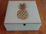 CYNTHIA ROWLEY THIS IS THE LIFE TRINKET BOX WITH PINEAPPLE NEW
