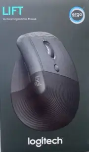 NEW Logitech Lift Vertical Ergonomic Mouse Bluetooth/Logi Bolt Wireless Black